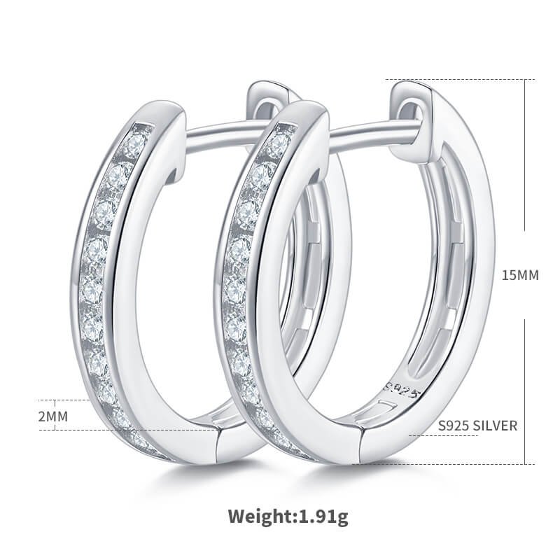 K014A Moissanite Hoop earrings stud K014A Moissanite Hoop earrings stud