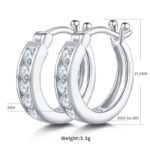 K015A Moissanite Hoop earrings stud