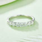 cincin moissanite eternity potongan bulat M37B 05