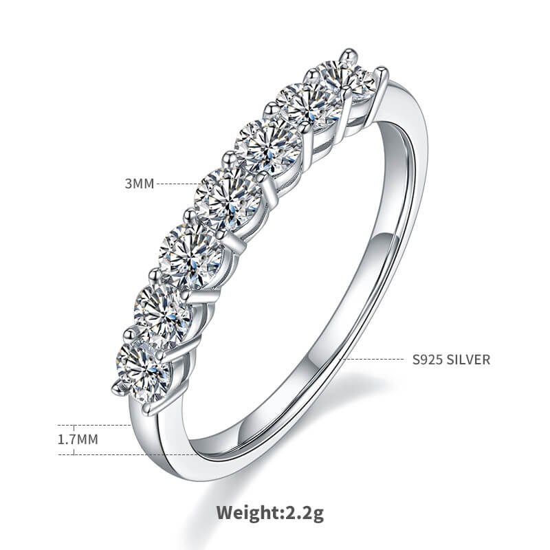 moissanite anniversary ring M37B