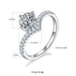 moissanite engagement ring M38B