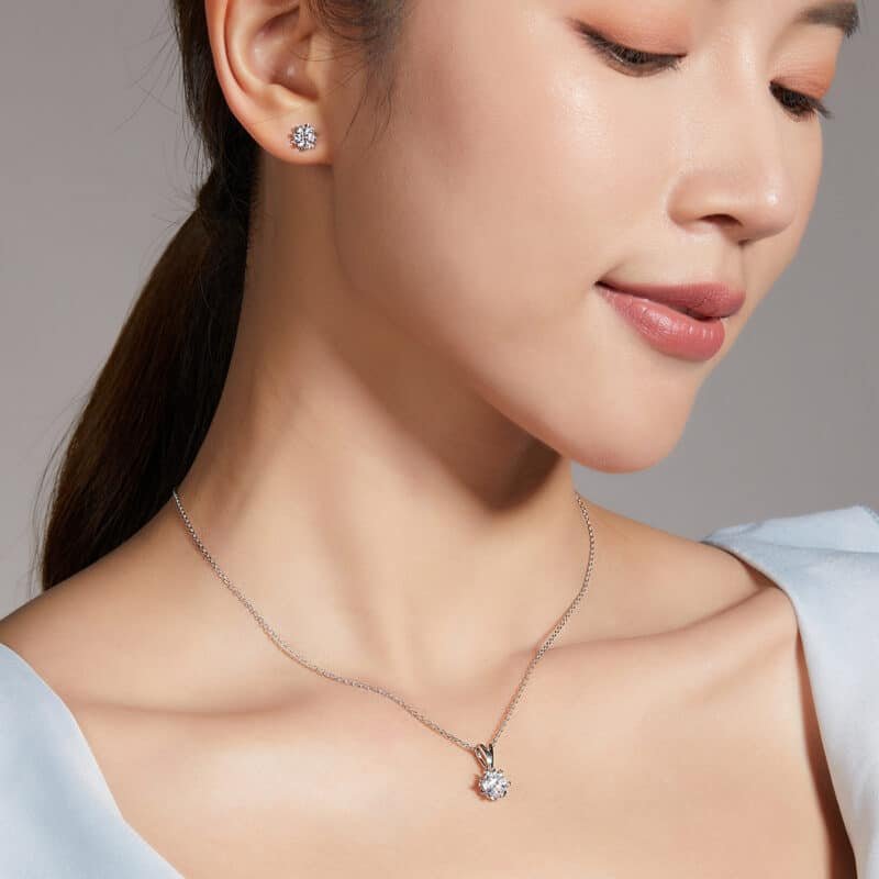 moissanite jewelry set t01a