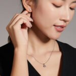 Pendientes clásicos de solitario de moissanita de corte redondo de 6 puntas (4 unidades) conjunto de joyas de moissanita t03a