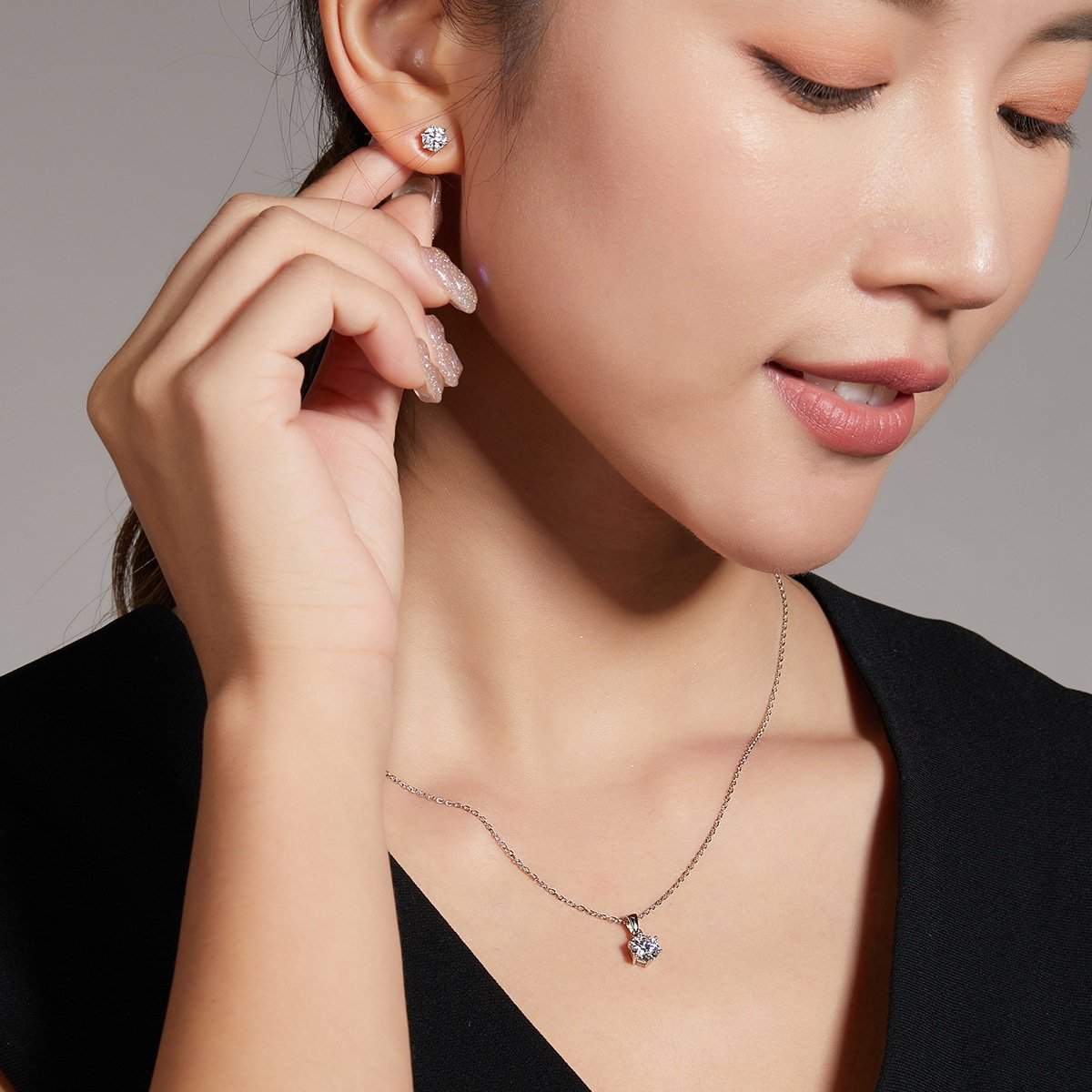 Moissanit-Schmuckset t03a