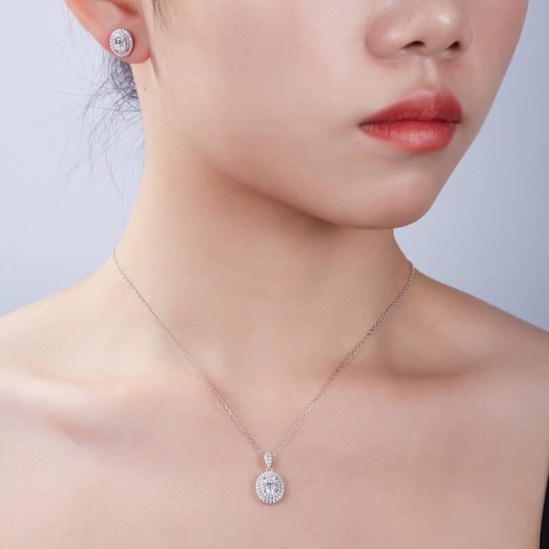 bộ trang sức moissanite t93b