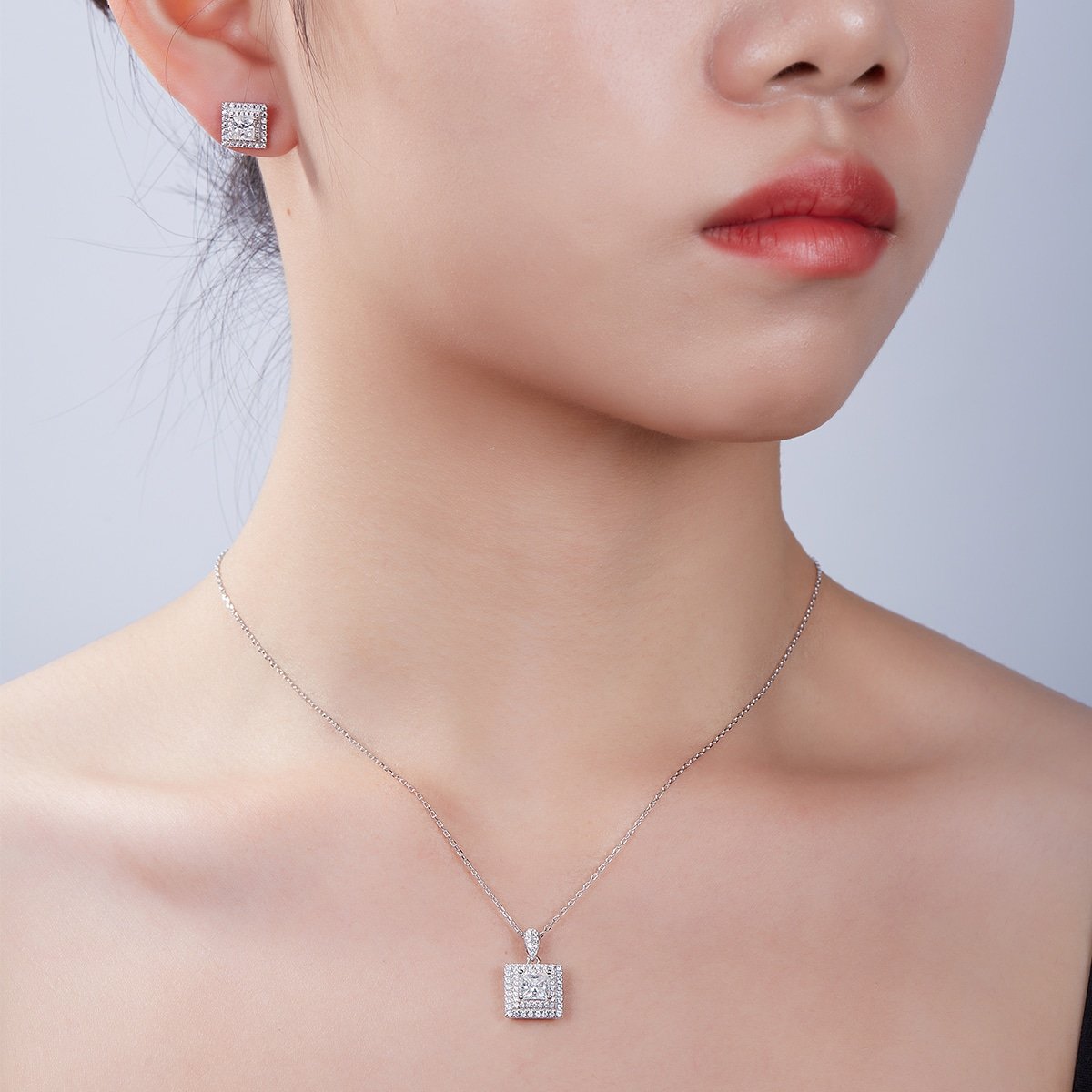 Moissanite Jewelry Set T93E moissanite jewelry set t93e