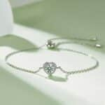 Bracelet-Moissanite-coupe-ronde-en forme de coeur-U48A-02