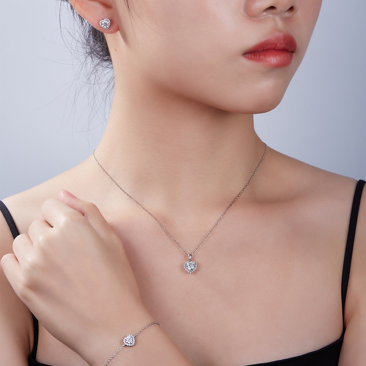 Conjuntos de joyas de moissanita U48A conjuntos de joyas de moissanita u48a