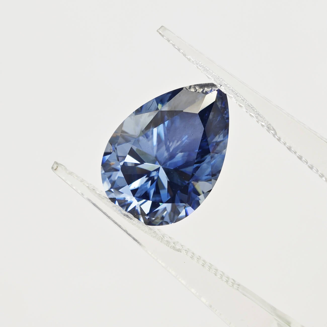 Pear cut blue Moissanite 01 Pear cut blue Moissanite 01