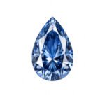 Pear cut blue Moissanite 1 Pear cut blue Moissanite