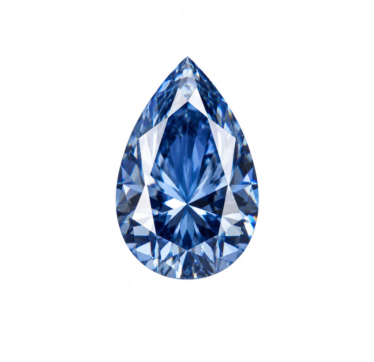 Pear cut blue Moissanite Pear cut blue Moissanite