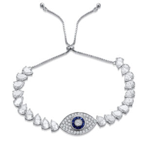 Moissanite & blue sapphire bracelet 02