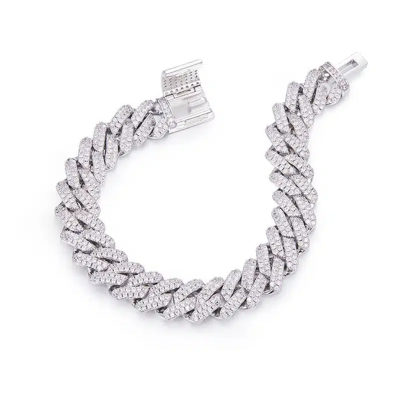 Pulseira de elos cubanos de 14mm 01