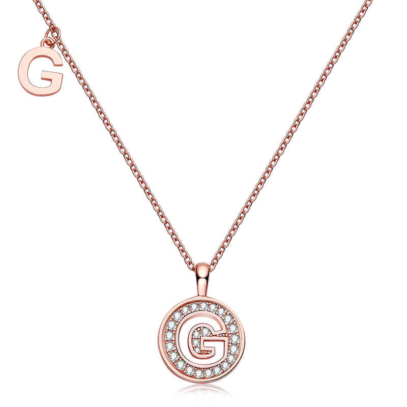 Pendentif Alphabet G Moissanite 01