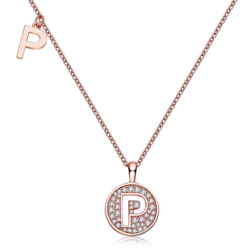 Pendentif Alphabet P Moissanite 01