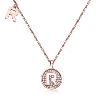 Pendentif Alphabet R Moissanite 01