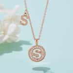 Alphabet S Moissanite pendant 04