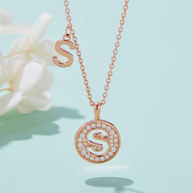 Pendentif Alphabet S Moissanite 04