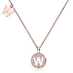 Alphabet W Moissanite pendant 01