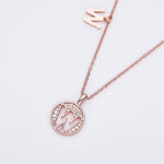 Alphabet W Moissanite pendant 02