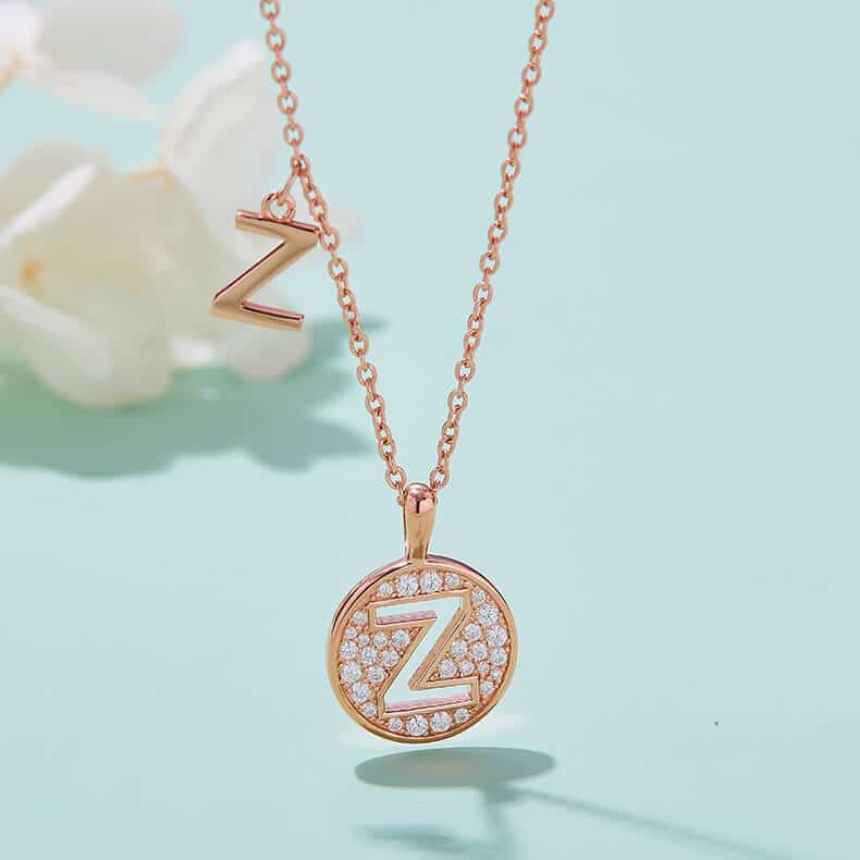 Alphabet Z Moissanite pendant 04