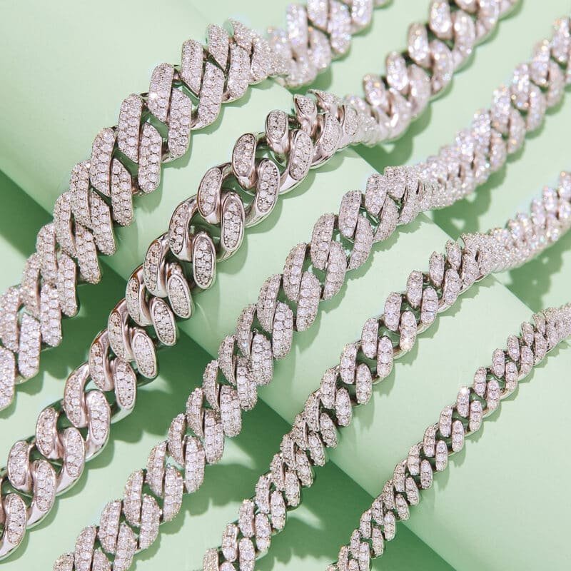 moissanite cuban link necklace