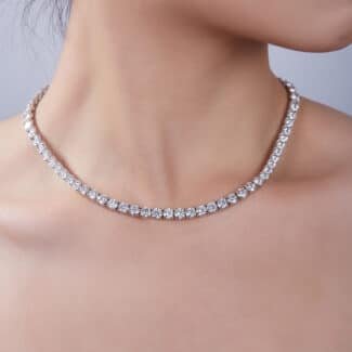 Moissanite tennis necklace U02X