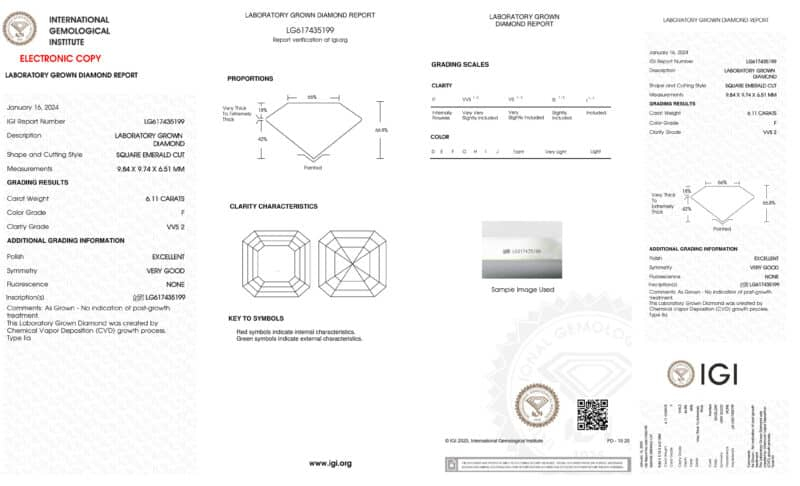 6,11 ct F VVS2 LG617435199