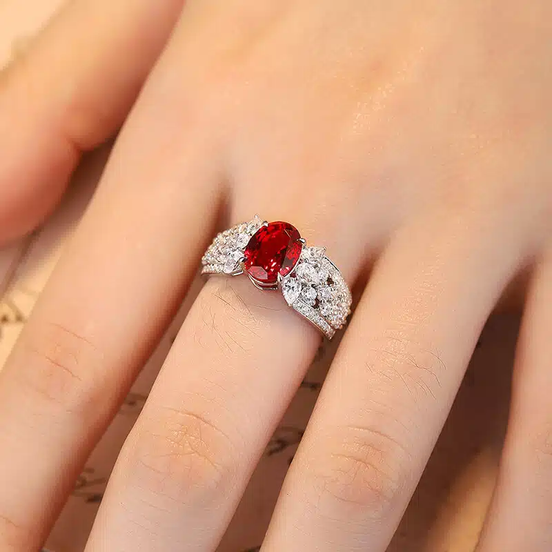 2.5ct oval cut lab grown gemstones rings 08