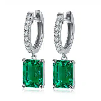 Boucles D'oreilles Halo Zircone Moissanite 2 Ct Argent 925 - Neuf Sans Boîte