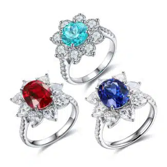 Nhẫn đá quý 3.8ct được trồng trong phòng thí nghiệm 01
