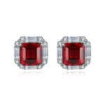 6.7ct Asscher geslepen lab-grown edelstenen oorbellen steker 02