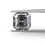 Asscher gesneden grijze Moissanite 01