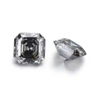 Asscher cut gray Moissanite 03