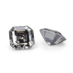 Asscher gesneden grijze Moissanite 04