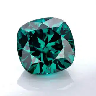Cushion cut green Moissanite 01