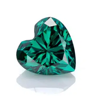 Heart cut green Moissanite 01