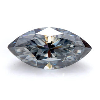 Marquise cut gray Moissanite 01