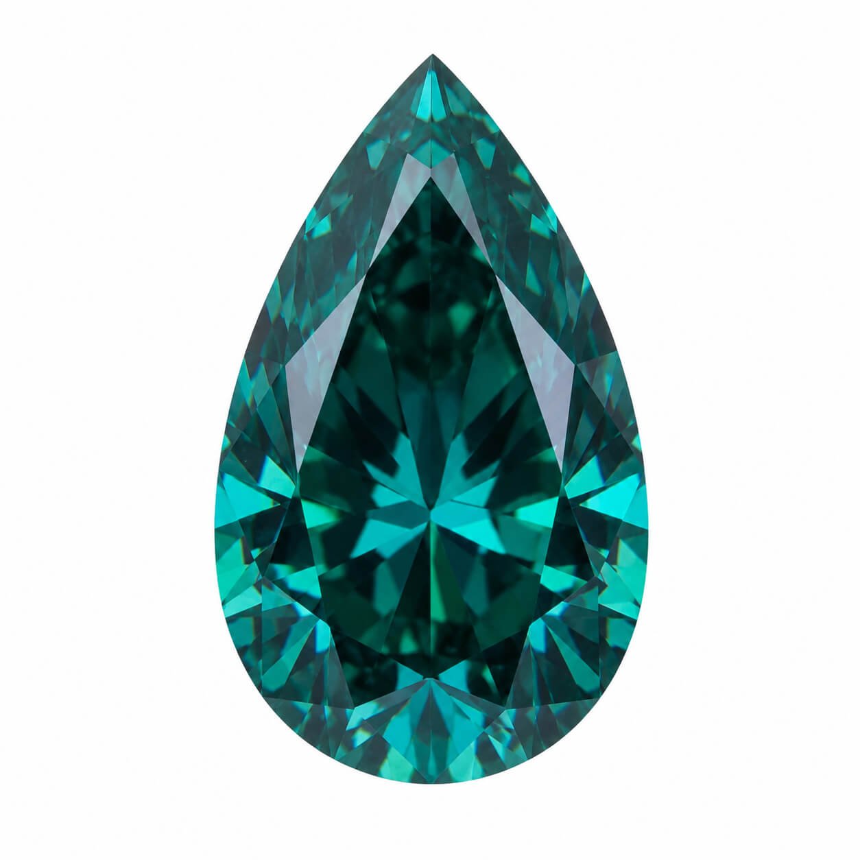 Pear cut green Moissanite Pear cut green Moissanite