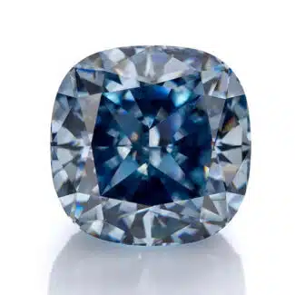 cushion cut blue Moissanite 01