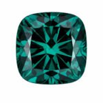Đệm cắt Moissanite xanh 1 Đá Moissanite xanh cắt hình đệm