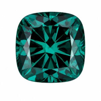 cushion cut green Moissanite