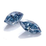 Marquise cut blue Moissanite 05