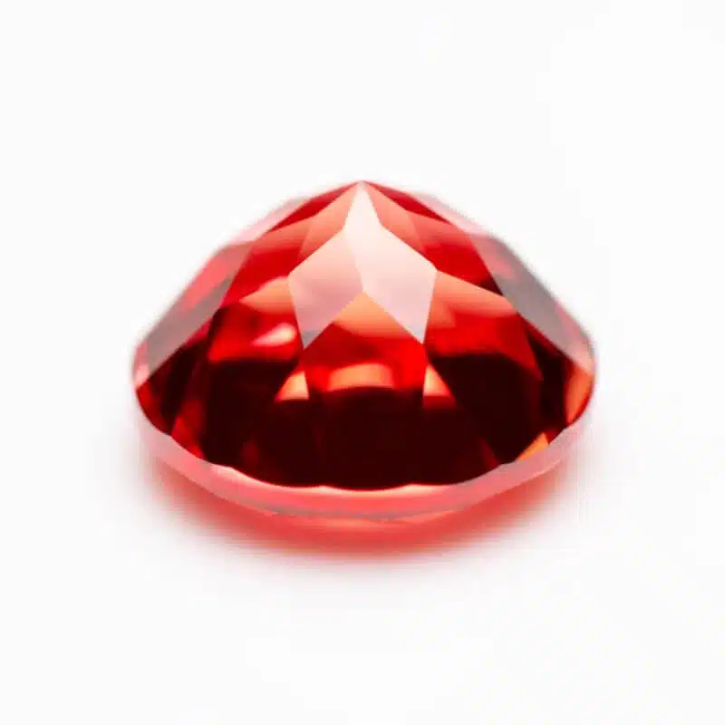 potongan bundar padparadscha 05 yang tumbuh di laboratorium