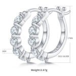 K002A Moissanite Hoop earrings stud