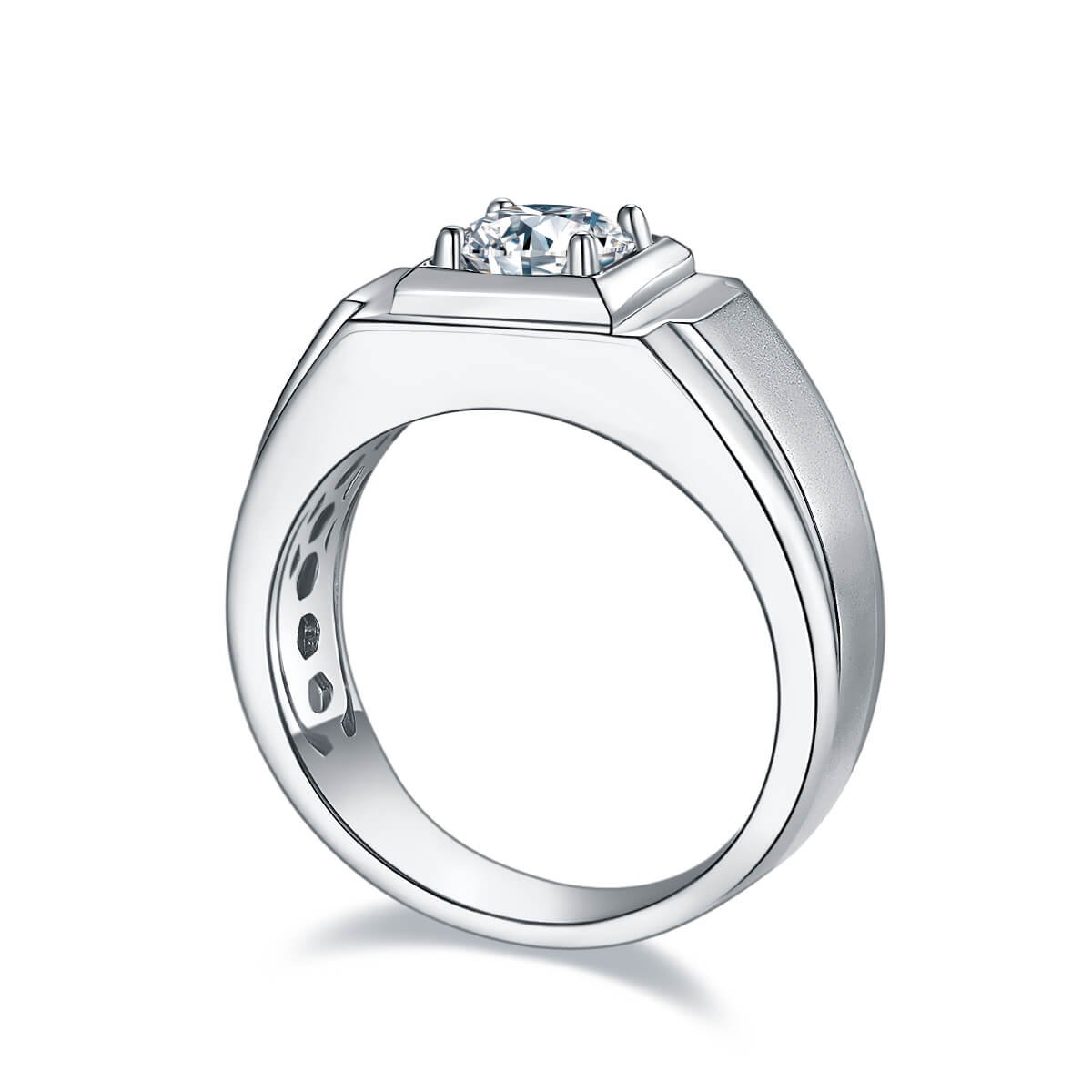 moissanite ring voor mannen m70a 03