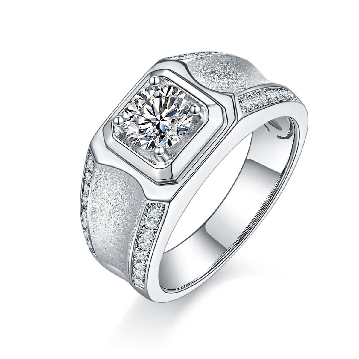 nhẫn moissanite cho nam m81a 01