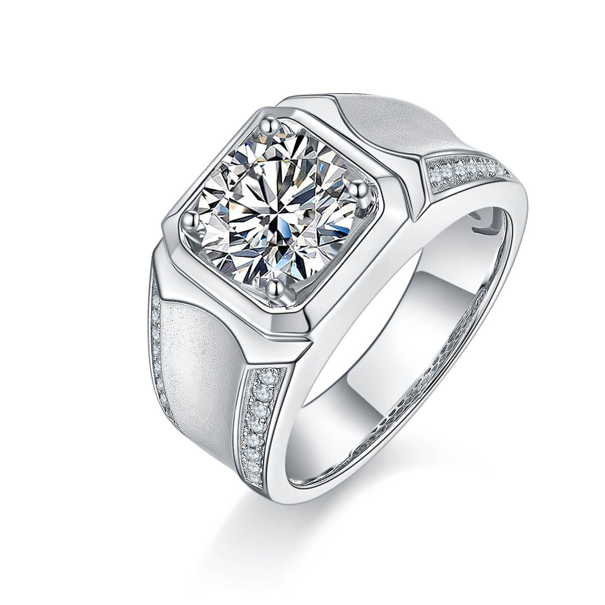 nhẫn moissanite cho nam m81c 01