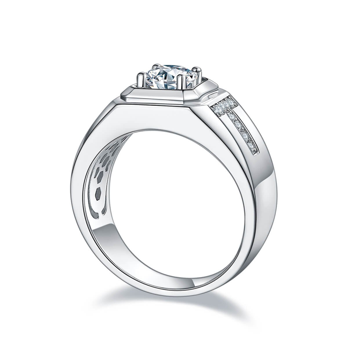 moissanite ring voor mannen m85a 03