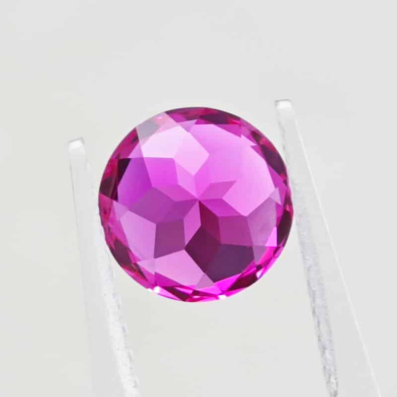 round cut lab grown hot pink sapphire 02